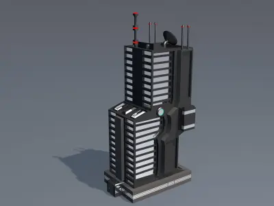 Sci Fi Building 3D model