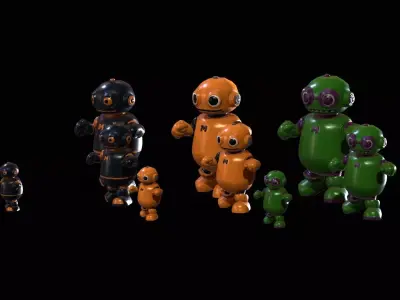 Minirobotic7Pack3 Low-poly 3D model