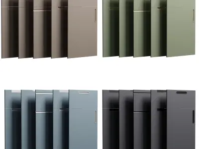 Kitchen faces in the modern style set  001 Low-poly 3D model