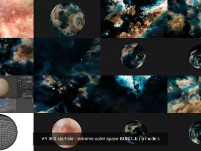 VR 360 starfield - extreme outer space BUNDLE 3D Model Pack