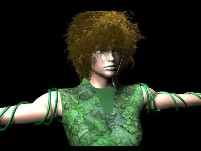 Futuristic girl from 2040  3D model