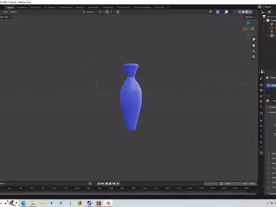 purple vase  Low-poly 3D model