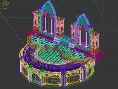 Moon City - Temple 01 3D model