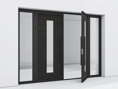 Aluminium door 61 3D model
