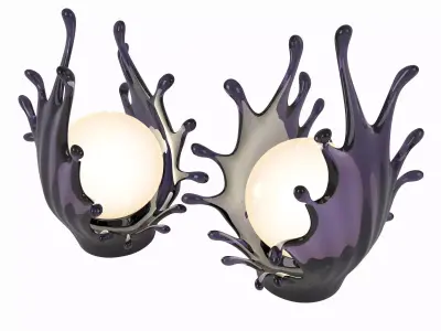 Table lamp splash 3D model