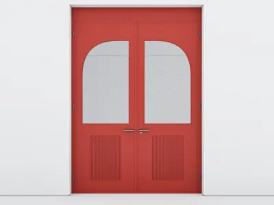 Aluminium door 335 3D model