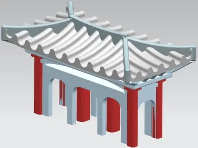 Paldalmun Gate 3D model