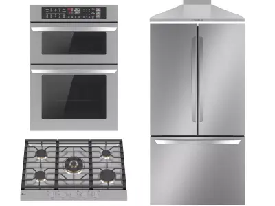 LG kitchen appliance collection 3D model