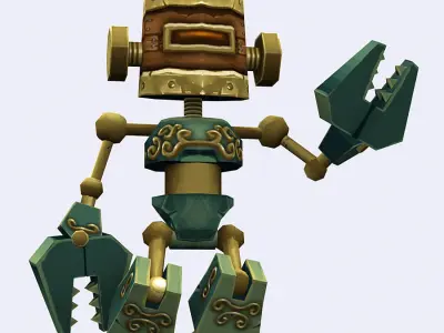 3DRT Chibii-robot 09 Low-poly 3D model