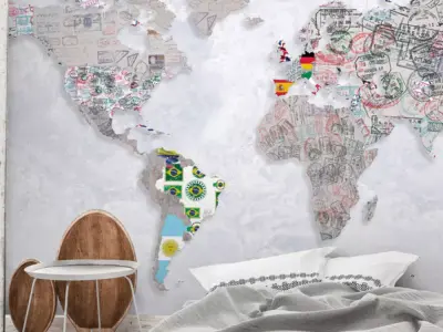 Passport World Map Wallpaper Texture Texture