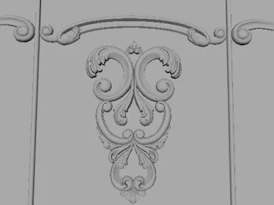 dressing table under the mirror 3D model