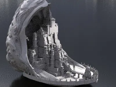 Easter Egg Hidden City 3D model