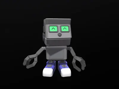 Stylized Robot Game-ready Model Low-poly 3D model