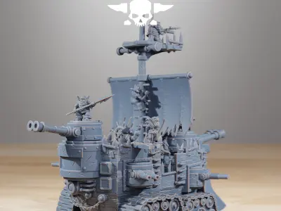 Gobs Short Pearl Battle Ship 3D print model