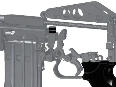 Stoner 63 carbine 3D model