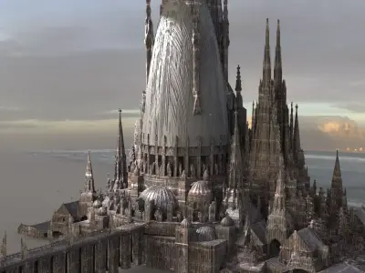 Barbarian Grand Hyborian Palace structure  3D model