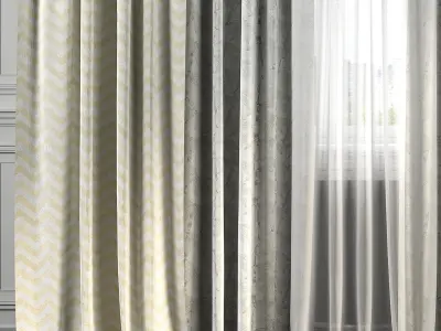 Curtain Set 116 3D model