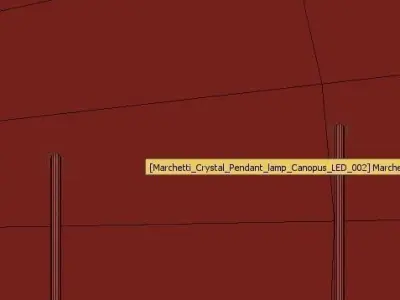 Marchetti Crystal Pendant lamp Canopus LED 3D model