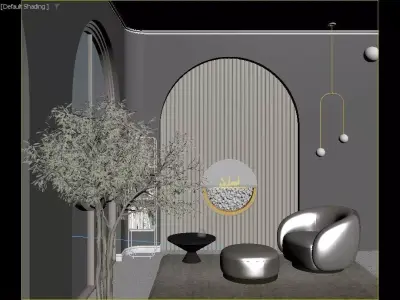 Evening lighting 3D model