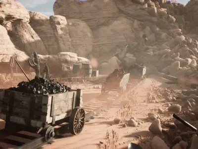 Mining Props 42 Assets Low-poly 3D model