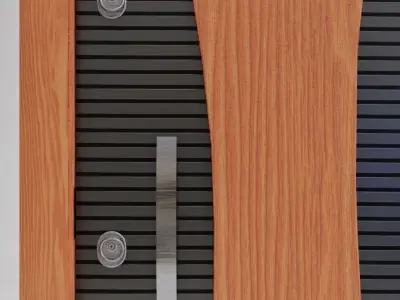 Wooden Entrance Door 3D model