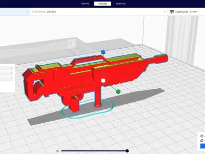 sci-fi artillery futuristic weapon 3D print model