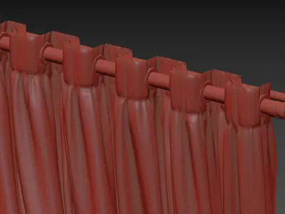 curtains 14 3D model purchase