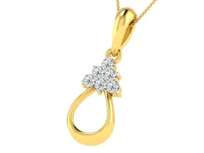 Solitaire Women Pendants 3dm STL FBX OBJ Render Details 3D print model