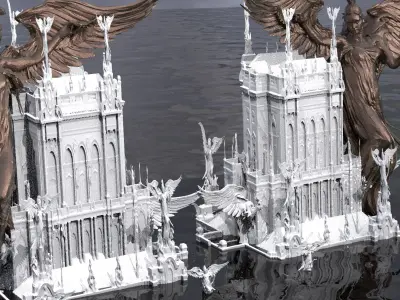Victorian Angel towers collection 1 3D model
