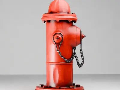 Fire hydrant 01 3D model