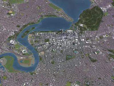 Perth - 3D City Model 3D Model Pack