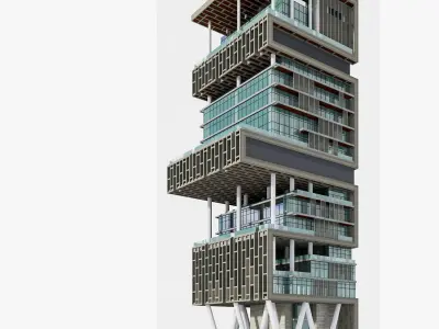 ANTILIA HOUSE MUMBAI 3D model