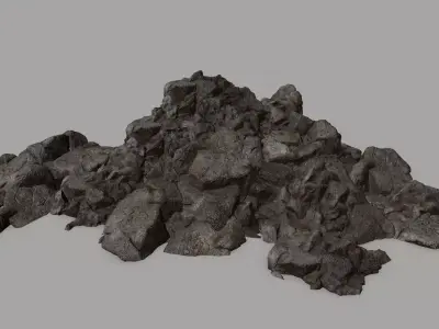 Rock Set Low-poly 3D model 24