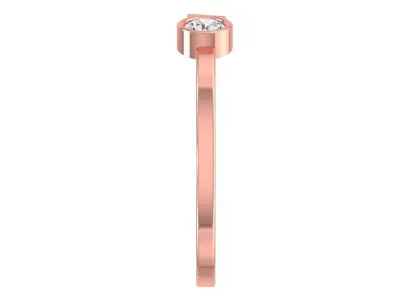 Solitaire Women Light Weight Princess Round Stone Band Ring 3D print model purchase