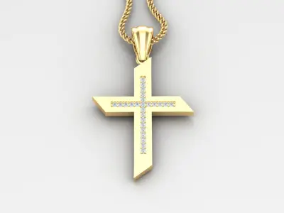 Cross Light Gold 4CP001 3DM STL 3D print model