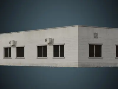Industrial Building 3B Low-poly 3D model