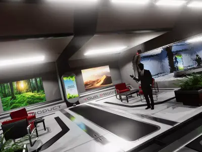 3D Showroom Level Kit Vol 26 Low-poly 3D model