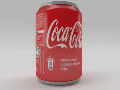 Bottle Coca-cola 2 Low-poly 3D model