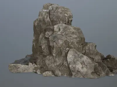 rock gate Low-poly 3D model