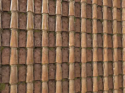 Seamless PBR Roof Tiles Texture