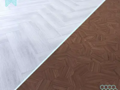 Parquet - Laminate - Wooden floor 2 in 1 Low-poly 3D model 186