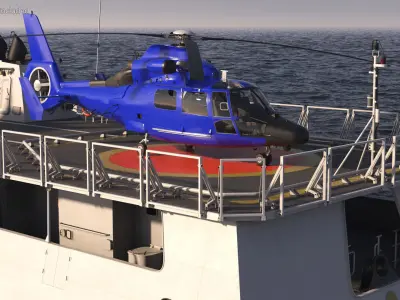  Coast Guard Vessel and Helicopter 