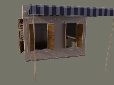 Desert House  Low-poly 3D model