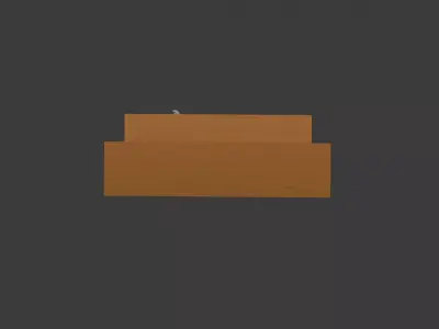 Mid Century Modern Hutch Low-poly 3D model