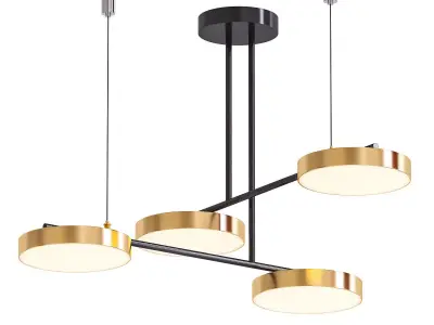 AX354 light fixture with four lights 3D model