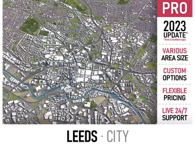 Leeds Low-poly 3D model