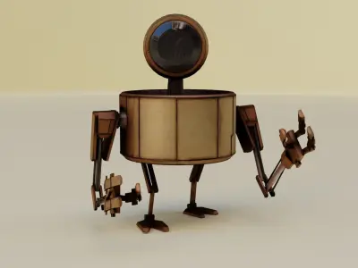 Robot I  Low-poly 3D model