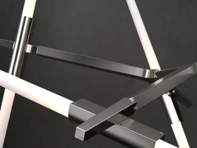 Chandelier Agnes 14 lights 4 colors 3D model