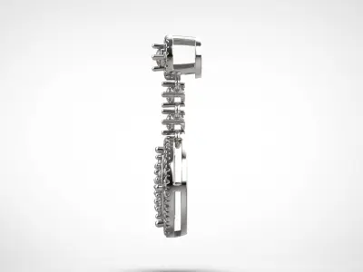 PE11 Classic Solitaire Pendant half ct CAD STL 18K  3g 3D print model