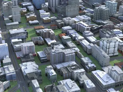 City 65 Low-poly 3D model
